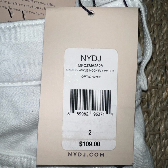 NYDJ Marilyn Straight Ankle White Jeans - Picture 7 of 7